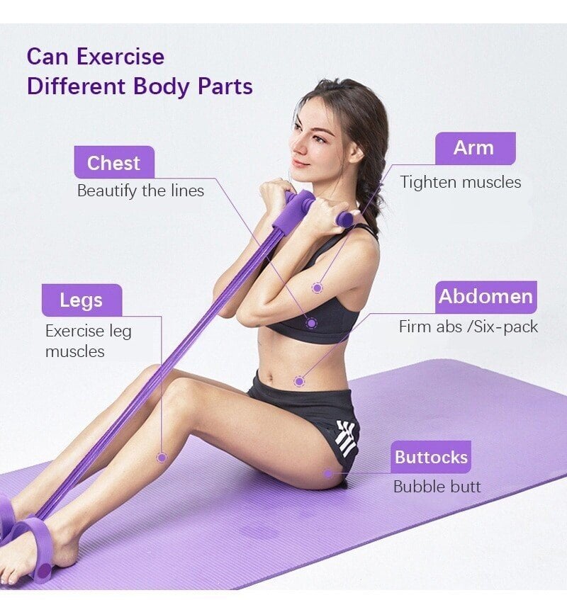 Skanto | 21 Fitness-Widerstandsband – 4-Rohr-Pedal-Knöchelzug