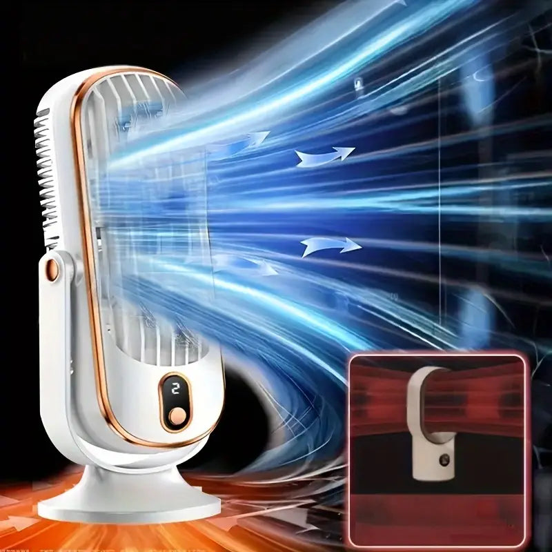 Skanto | Tragbare Mini-Klimaanlage mit USB-Ladefunktion – 5 Geschwindigkeiten & 720° Rotation