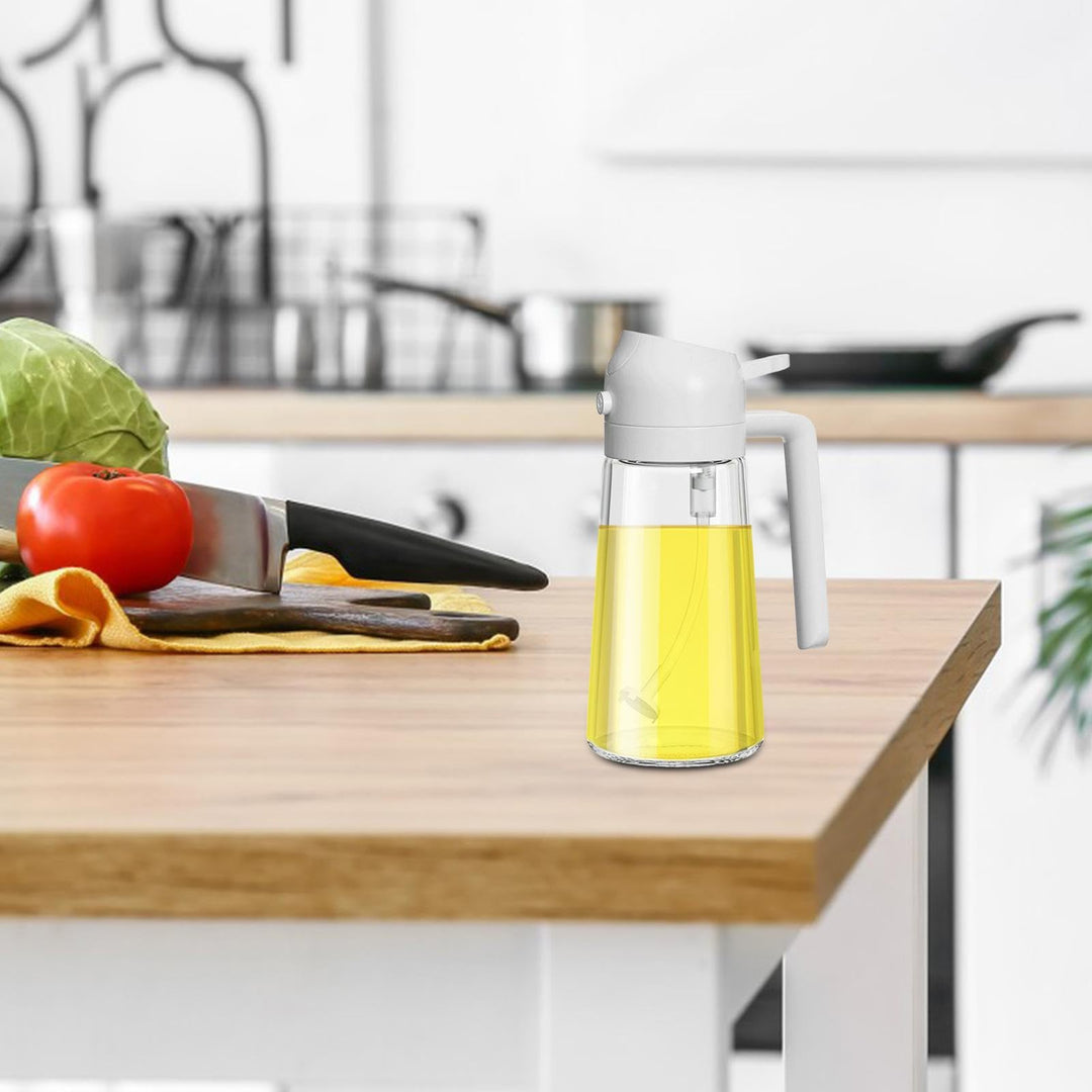 Skanto | 2-in-1 Ölspenderflasche | Ölpumpen & Spender | Gesundes Kochen