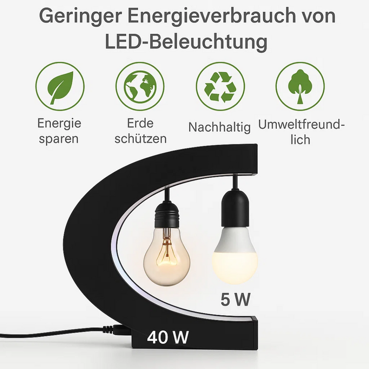 Skanto | AstroGlobe LED Weltkugel – Schwebende Globuslampe mit Magnetschwebebahn