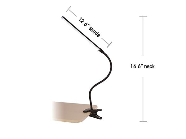 Skanto | Ottlite Clip-On LED-Lampe - Einstellbares Clearsun Licht für Schreibtisch, Klavier und Tisch, Schwarz