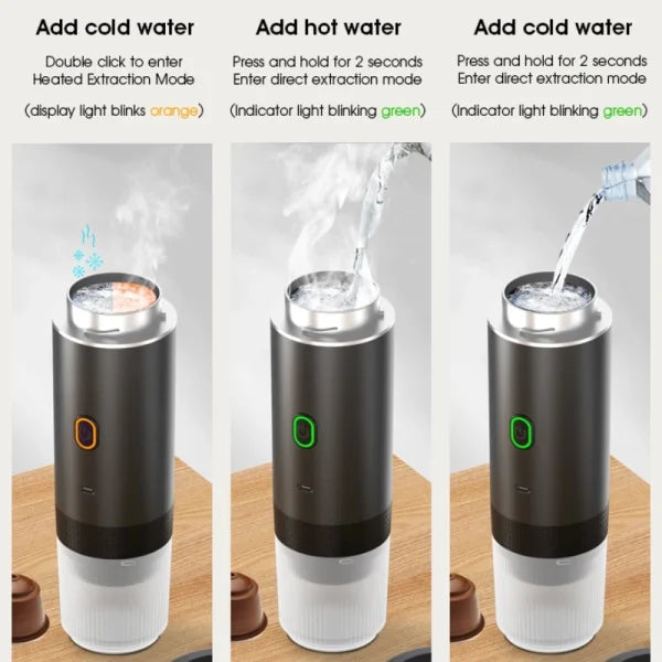 Skanto | Kabellose Espresso-Kaffeemaschine, tragbarer 3-in-1-Kaffeebereiter mit Kapsel- und Pulverfunktion