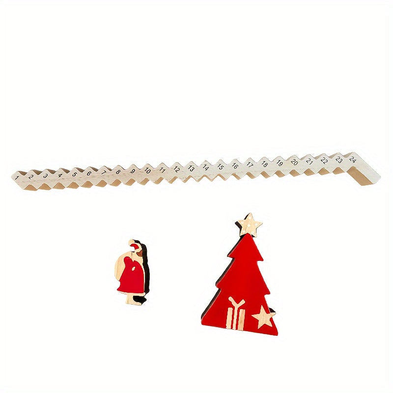 Skanto Skanto | Adventskalender aus Holz – 24-Tage-Countdown-Leiter für Tischdekoration