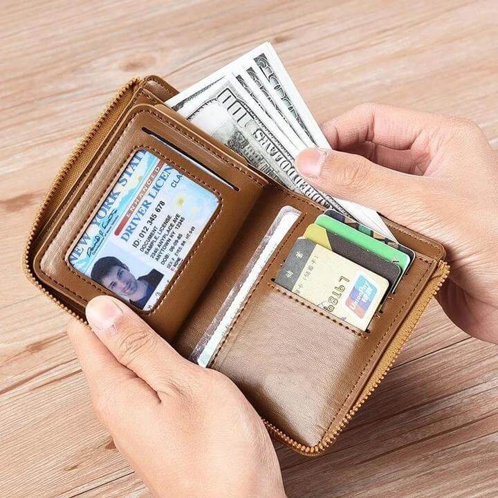 Skanto | RFID-blockierendes Herren-Portemonnaie aus echtem Leder