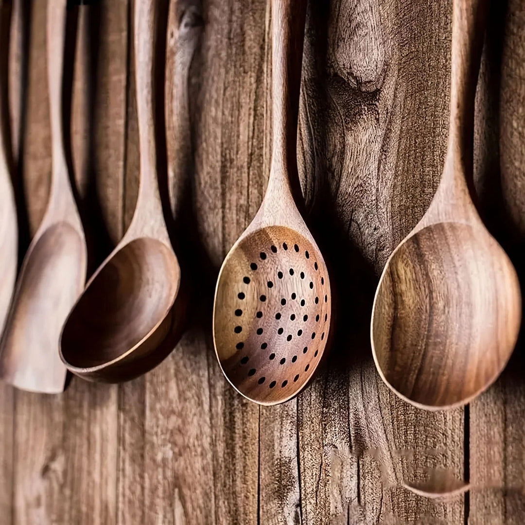 Skanto | NordicWood Küchenutensilien-Set – Nachhaltige & stilvolle Kochwerkzeuge für jede Küche