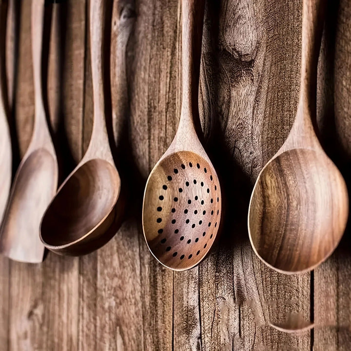 Skanto | NordicWood Küchenutensilien-Set – Nachhaltige & stilvolle Kochwerkzeuge für jede Küche