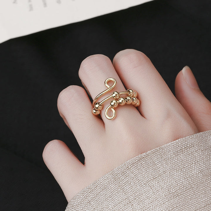 Skanto | Distribute Your Fears Kreisperlen Fidget Ring