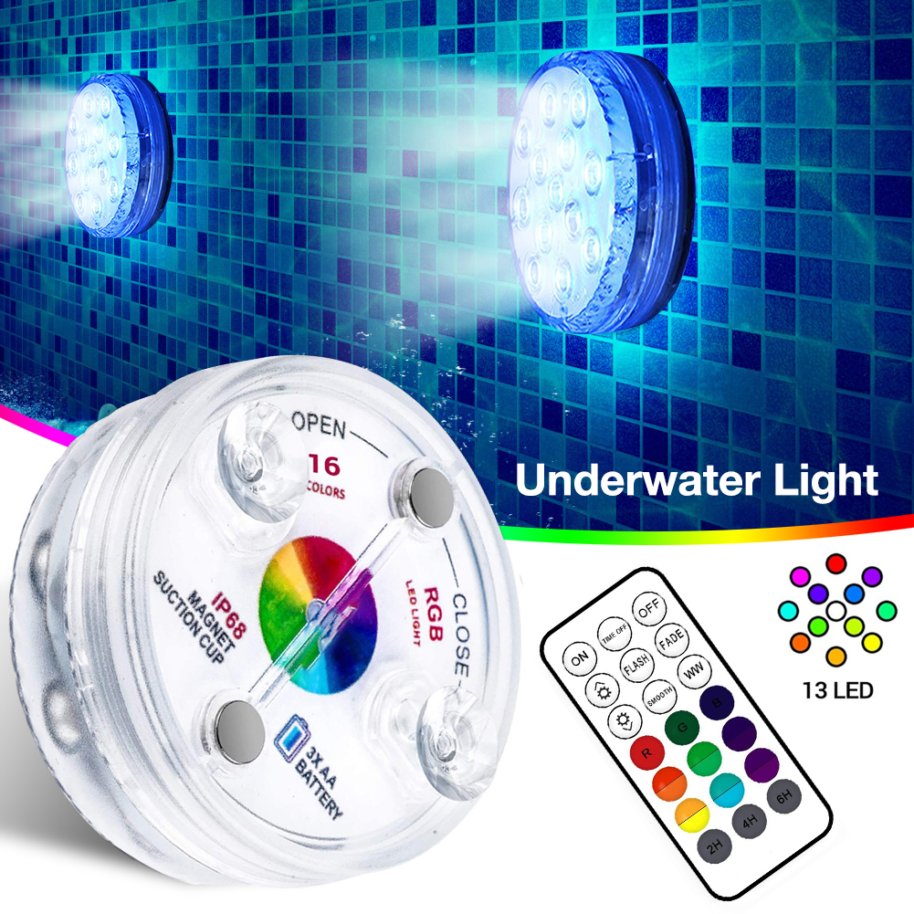 Skanto | Unterwasser-LED-Leuchte mit Fernbedienung – RGB-Mehrfarben-Poolbeleuchtung für Bäder und Teiche