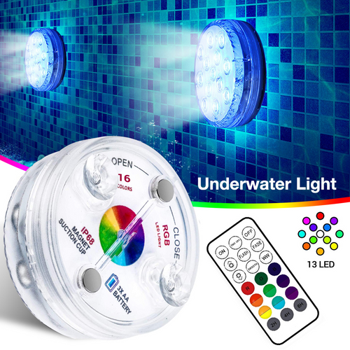 Skanto | Unterwasser-LED-Leuchte mit Fernbedienung – RGB-Mehrfarben-Poolbeleuchtung für Bäder und Teiche