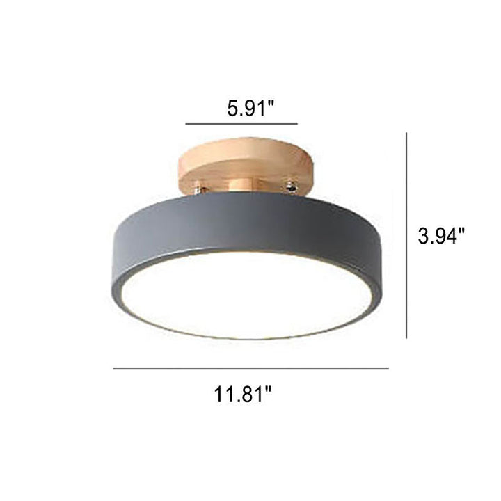 Skanto LED Runde Deckenlampe | Nordisches Design | Halb-Einbau | Wirtschaftliche Innenbeleuchtung