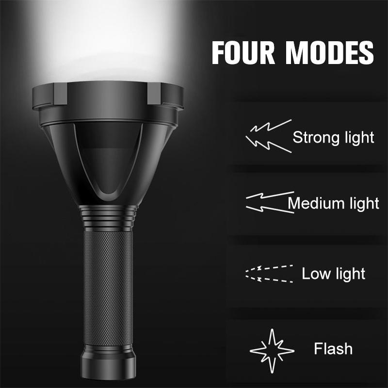 Skanto | Hochleistungs-wasserdichte LED-Taschenlampe | 30.000–50.000 Lumen wiederaufladbare Fackel