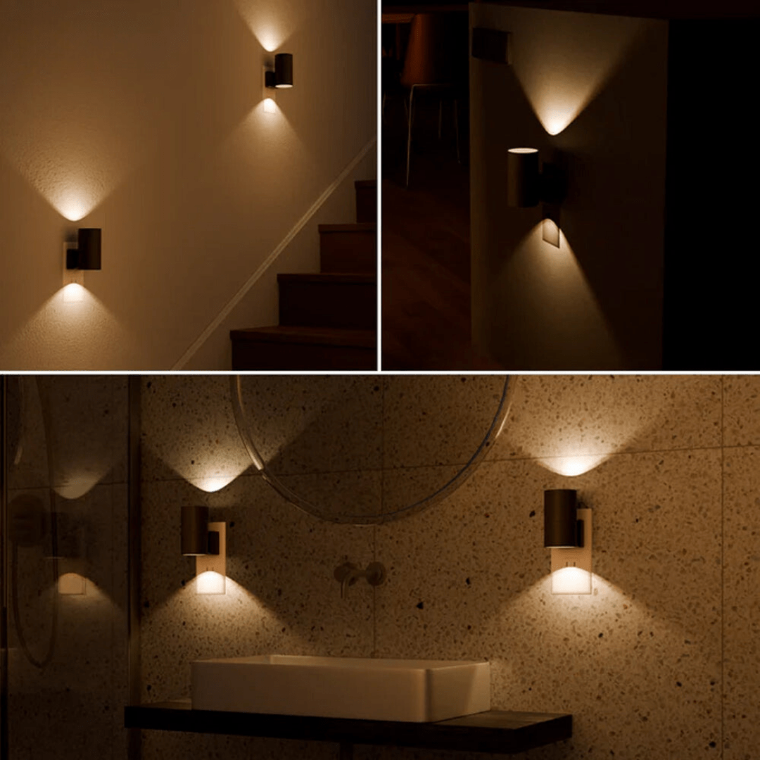 Skanto | Skanto Alova LED-Steckdosen-Wandleuchte – Dimmbares Sensorlicht für Flur, Treppen & Schlafzimmer
