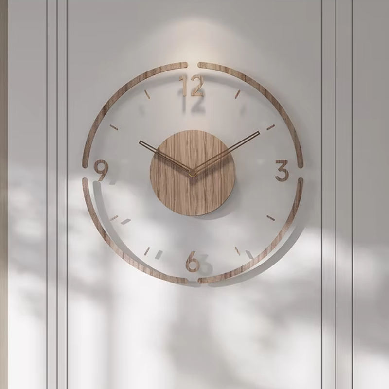 Skanto | Moderne Wanduhr aus Holz – Minimalistisches und elegantes Design für das Wohnzimmer