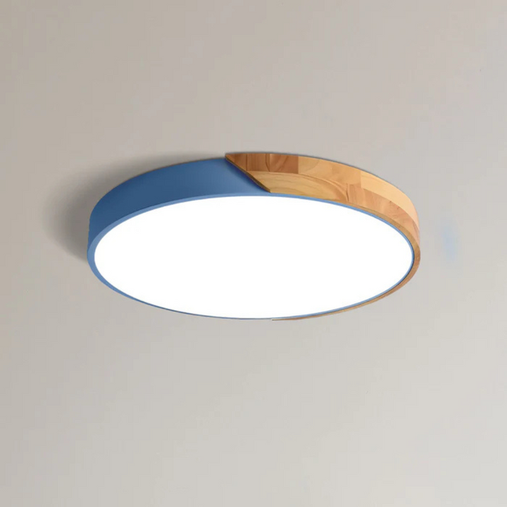 Skanto | Delos – Skandinavische Holz-LED-Deckenleuchte | Moderne energieeffiziente Innenbeleuchtung