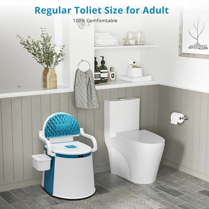 Tragbare Outdoor- und Indoor-Toilette für Erwachsene und Senioren
