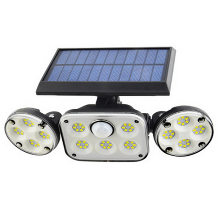 Skanto | Solar-LED-Strahler mit Bewegungsmelder – 3-Strahl-Außenbeleuchtung für Garten, Einfahrt und Garage