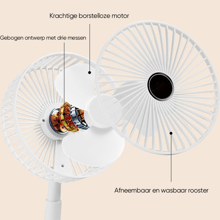 Skanto | Faltbarer und wiederaufladbarer Tischventilator