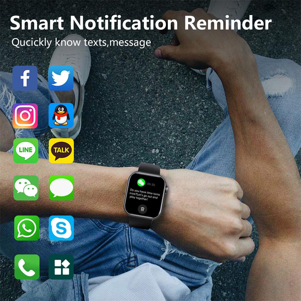 Skanto | Blutzucker Blutdruck Blutsauerstoff Schlafmonitor Wasserdichte Smartwatch