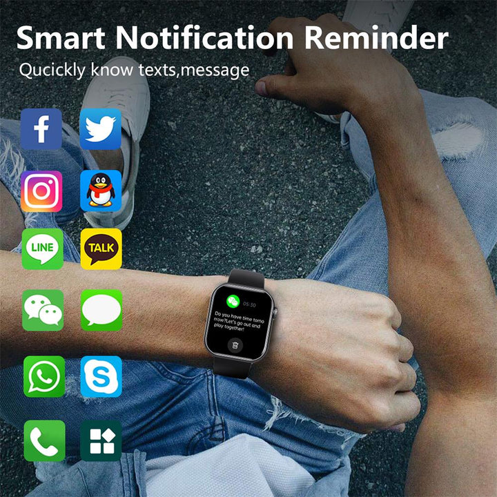 Skanto | Blutzucker Blutdruck Blutsauerstoff Schlafmonitor Wasserdichte Smartwatch