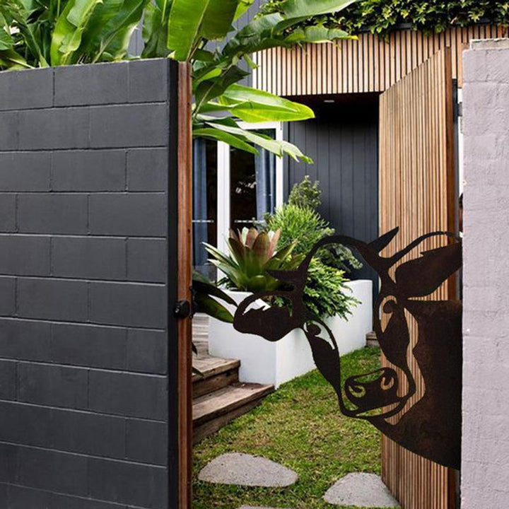 Skanto | Outdoor Garten Spähende Ziege Metallkunst Indoor Dekoration
