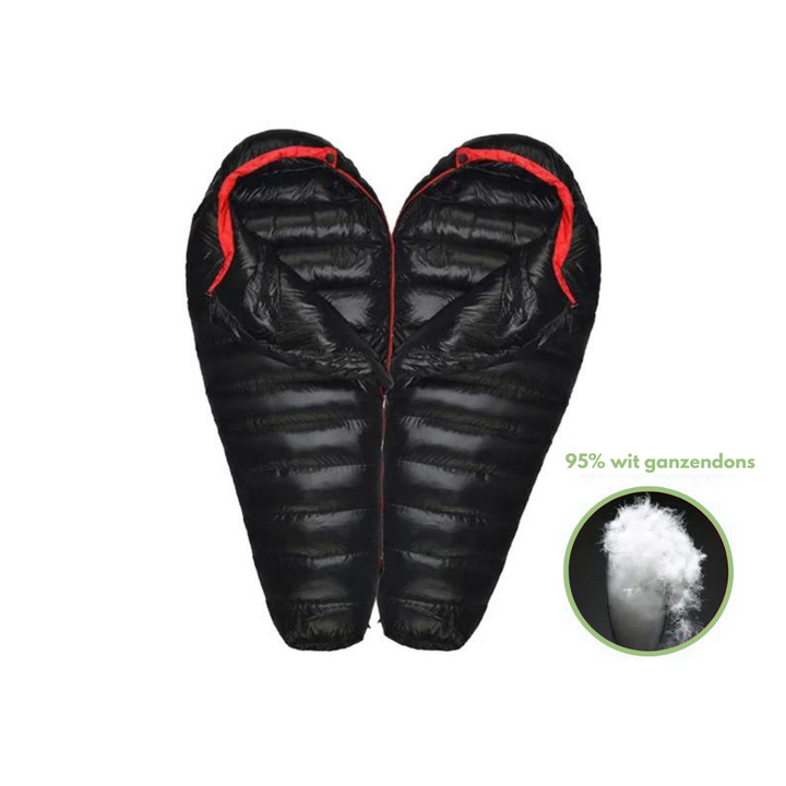 ArcticNest Winterschlafsack – Daunenschlafsack -20°C für extreme Kälte, leicht & wasserdicht