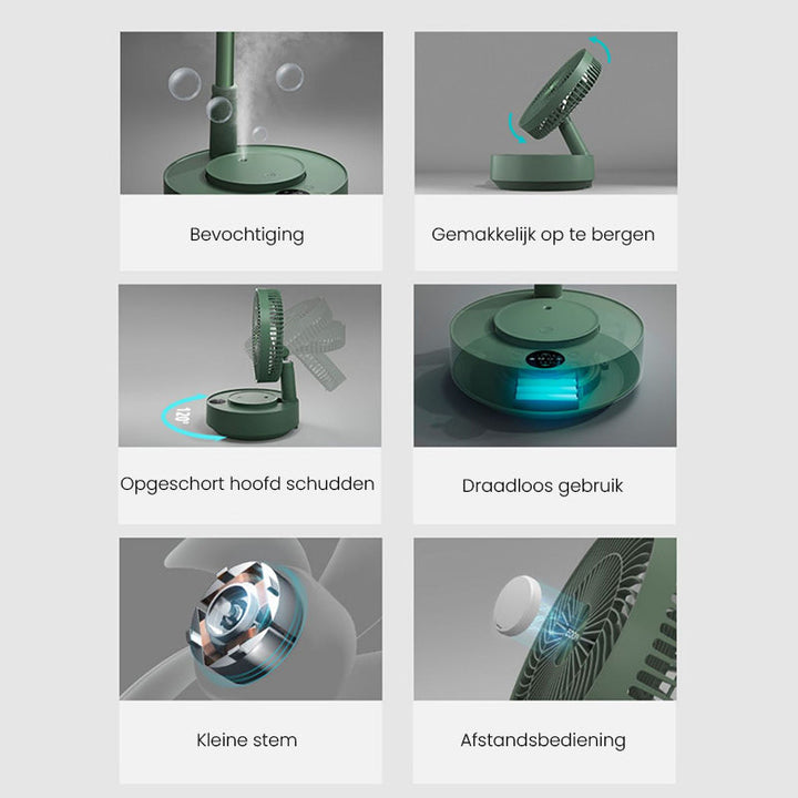 Skanto | Faltbarer und wiederaufladbarer Tischventilator