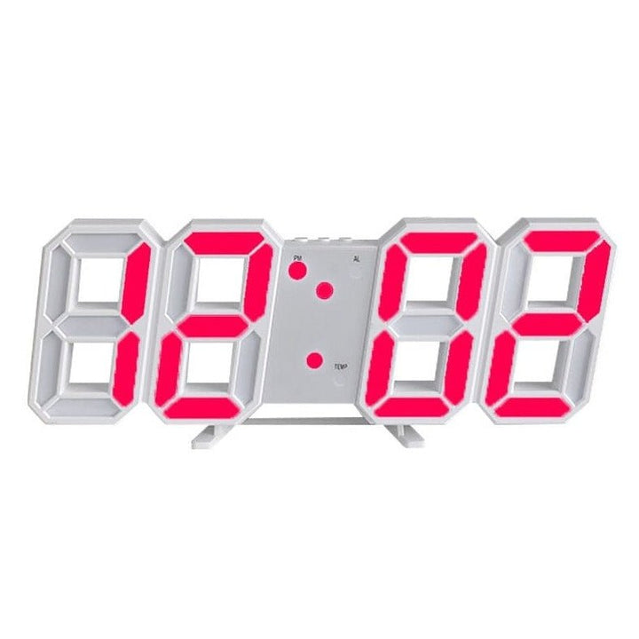Skanto 3D LED Wanduhr | Moderne Digitaluhr | Dimmbares LED Licht | Stilvolle Wanddekoration
