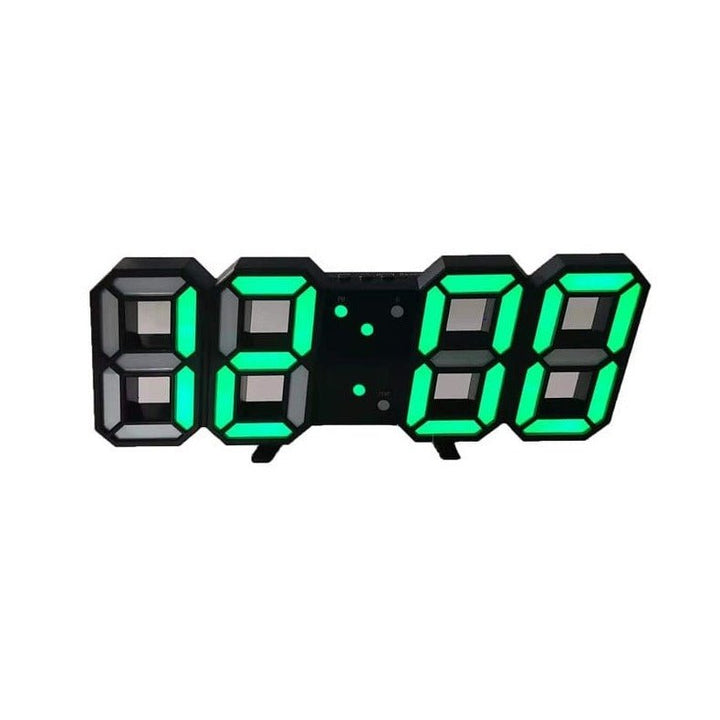 Skanto 3D LED Wanduhr | Moderne Digitaluhr | Dimmbares LED Licht | Stilvolle Wanddekoration
