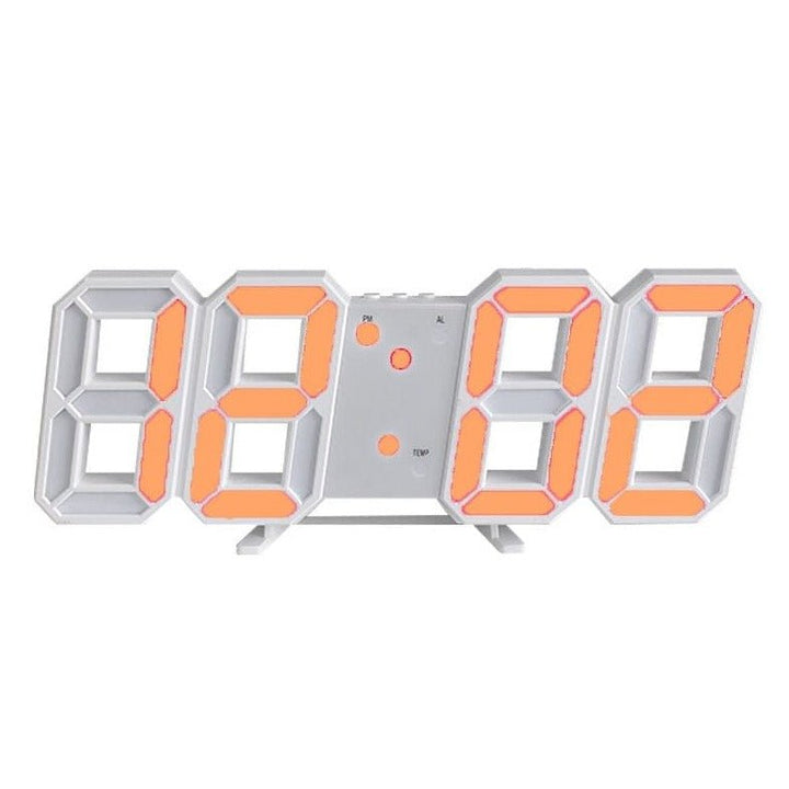 Skanto 3D LED Wanduhr | Moderne Digitaluhr | Dimmbares LED Licht | Stilvolle Wanddekoration