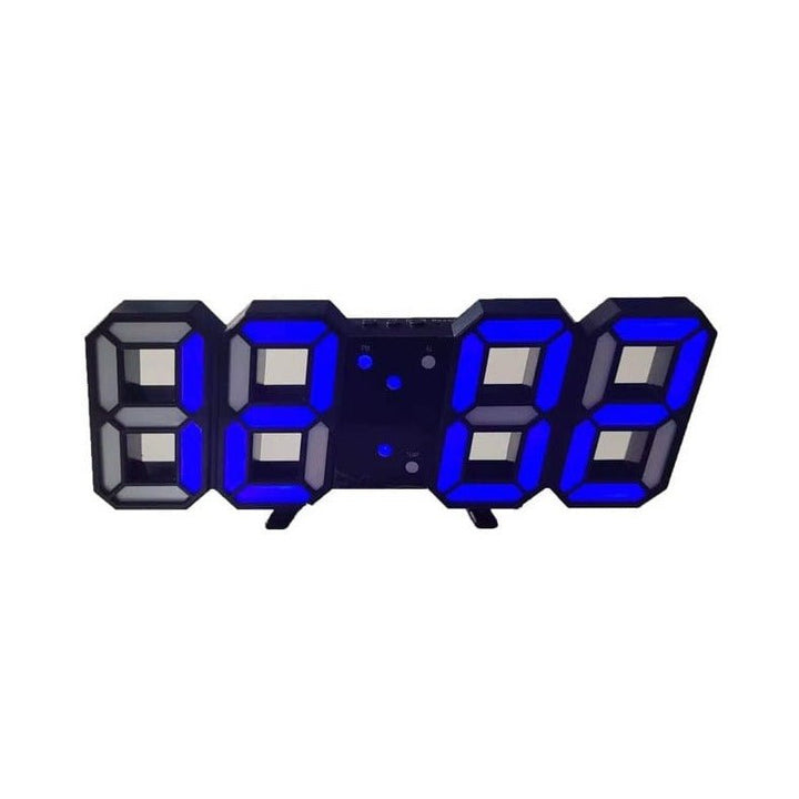 Skanto 3D LED Wanduhr | Moderne Digitaluhr | Dimmbares LED Licht | Stilvolle Wanddekoration
