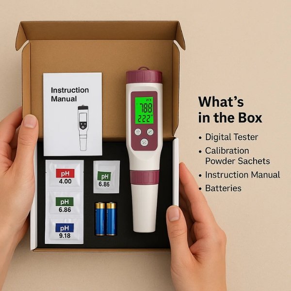 Skanto | Digitaler Pooltester – pH- und Chlormeter zur einfachen pH-Messung im Poolwasser