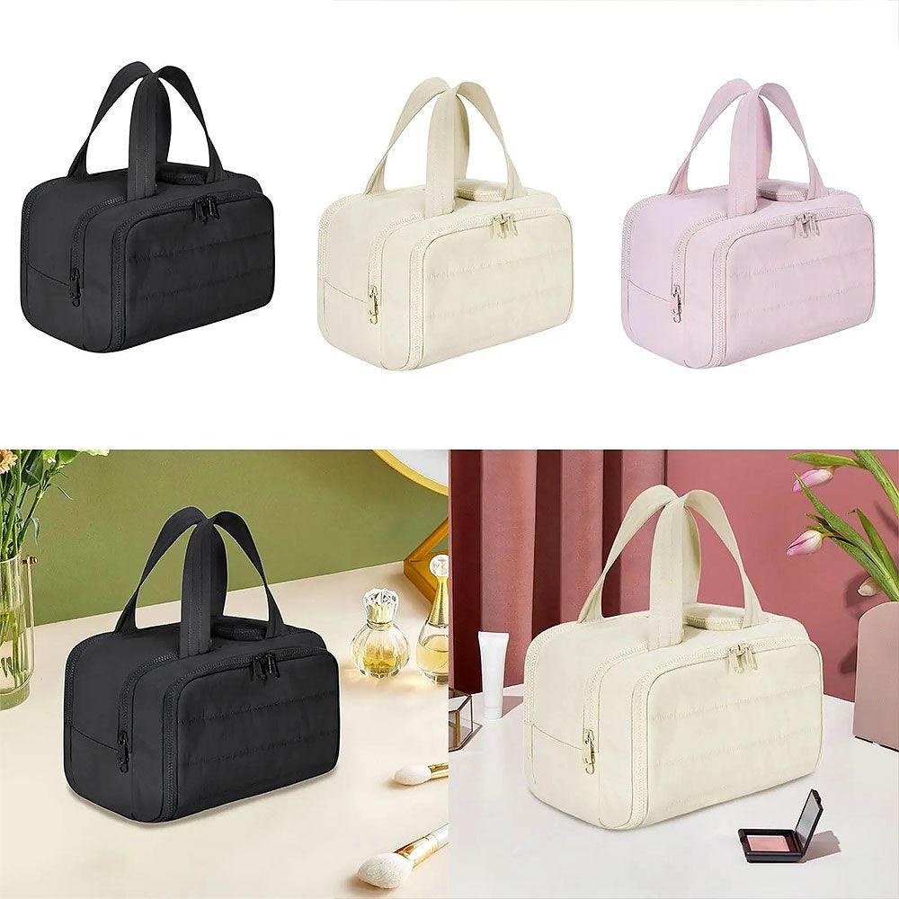Skanto | 4-in-1 Puffy Kulturbeutel für Damen – Großer Reise-Make-up- & Hautpflege-Organizer