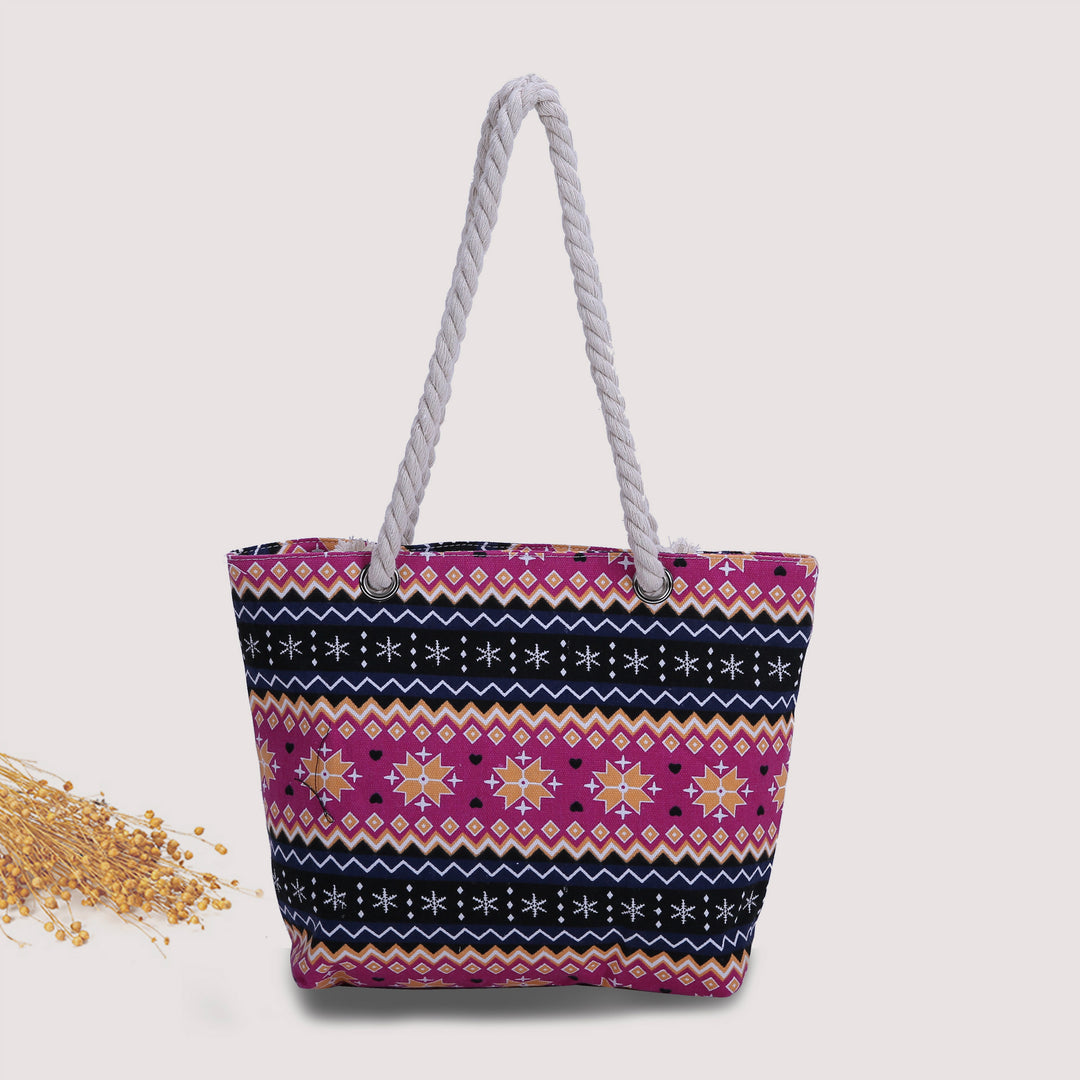 Moderne Strandtasche aus robustem Baumwollstoff Skanto