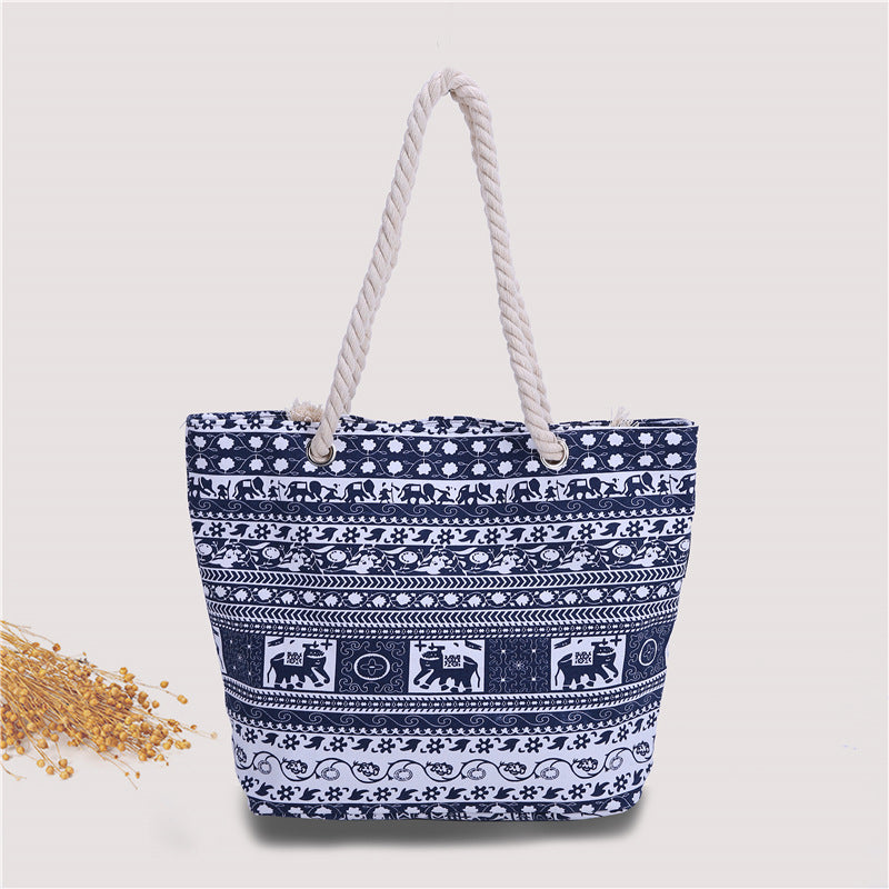 Geräumige Tasche mit maritimem Muster Skanto