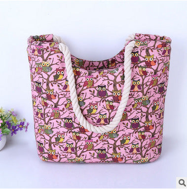 Strandtasche mit Eulenmuster Skanto