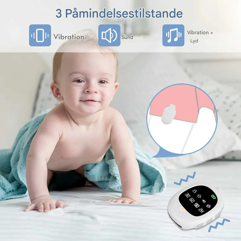 Skanto | Kabelloser Bettnäss-Alarm mit Vibrationssignal und Timerfunktion – USB wiederaufladbar