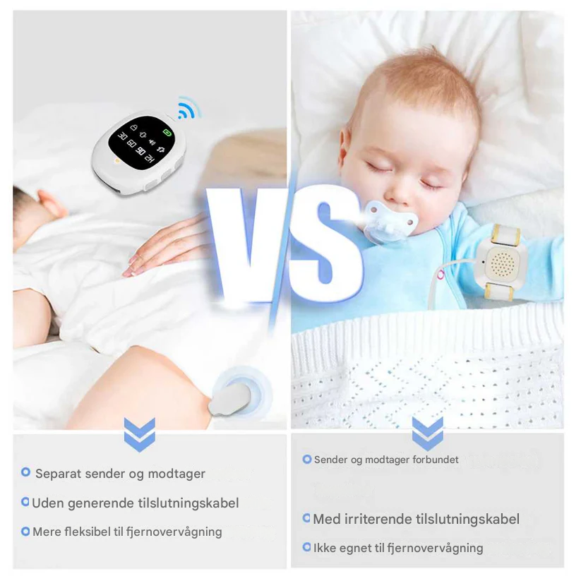 Skanto | Kabelloser Bettnäss-Alarm mit Vibrationssignal und Timerfunktion – USB wiederaufladbar