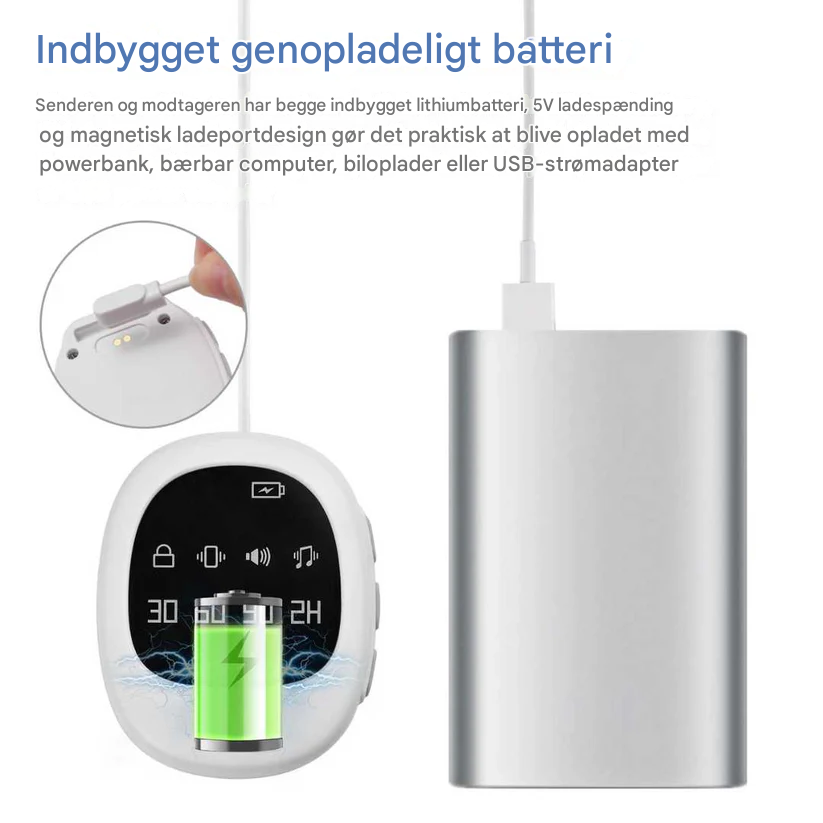 Skanto | Kabelloser Bettnäss-Alarm mit Vibrationssignal und Timerfunktion – USB wiederaufladbar