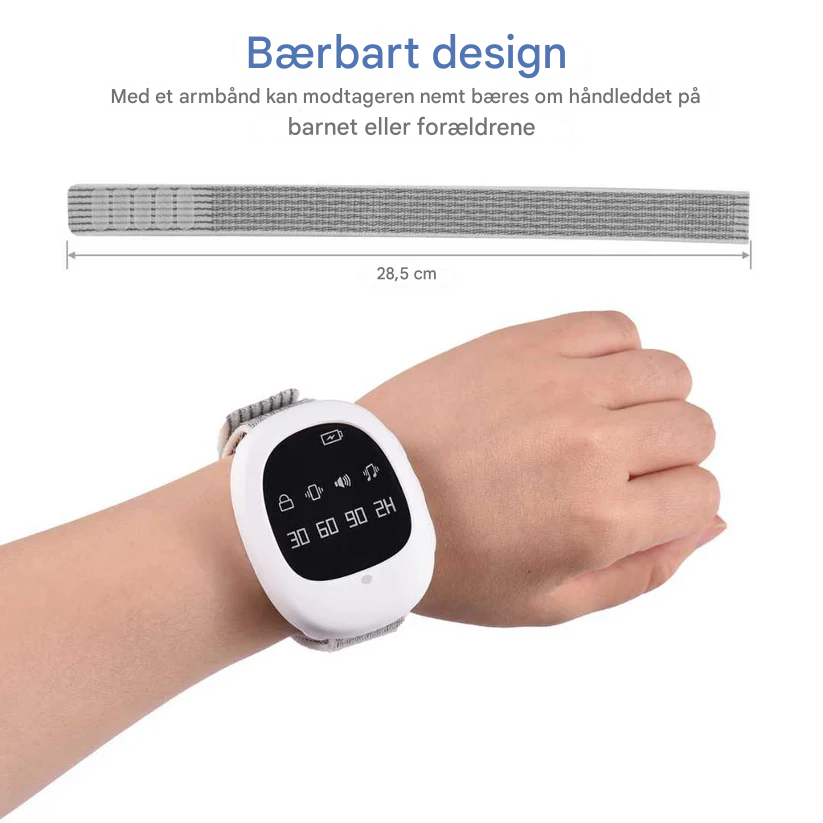 Skanto | Kabelloser Bettnäss-Alarm mit Vibrationssignal und Timerfunktion – USB wiederaufladbar