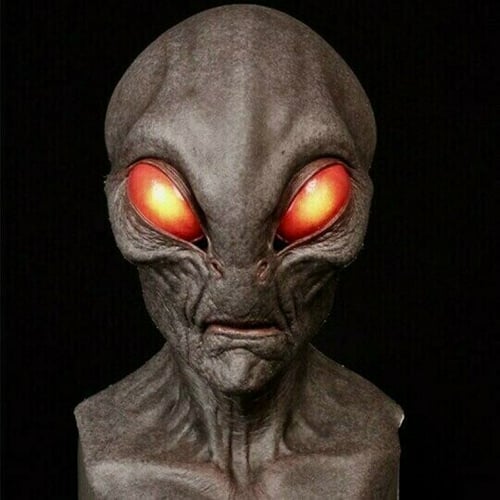 Skanto | Realistische Alien-Maske – Latex- und Silikon-Halloween-Maske für Cosplay und Partys