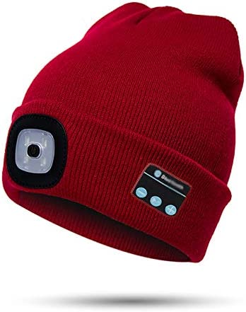 Bluetooth Mütze mit Licht Drahtlose Kopfhörer