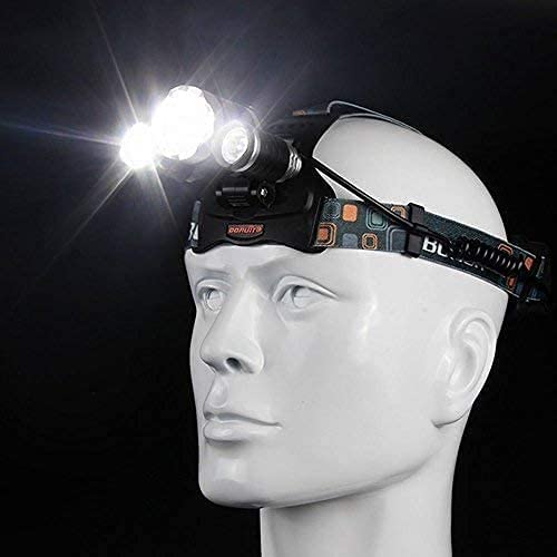 Skanto | Hqdz-Td 20000 Lumen wiederaufladbare Stirnlampe - Wasserdicht, einstellbares Licht für Outdoor, Jagd, Camping