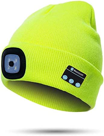 Bluetooth Mütze mit Licht Drahtlose Kopfhörer