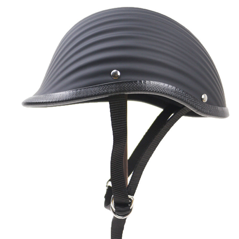 Klassischer gerippter Motorradhelm Skanto