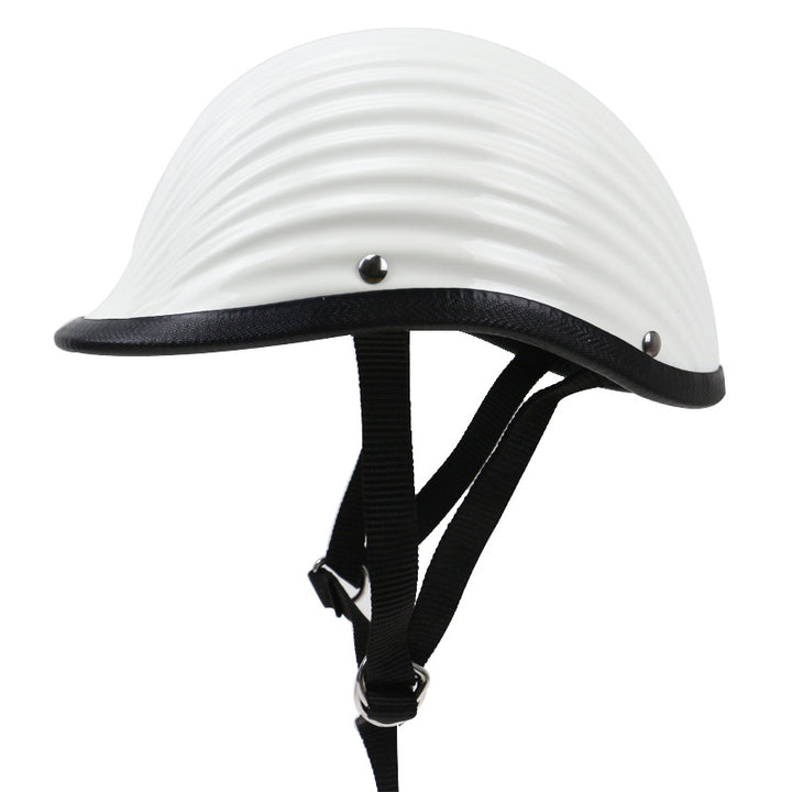 Klassischer gerippter Motorradhelm Skanto