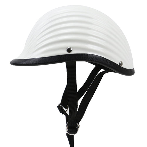 Klassischer gerippter Motorradhelm Skanto