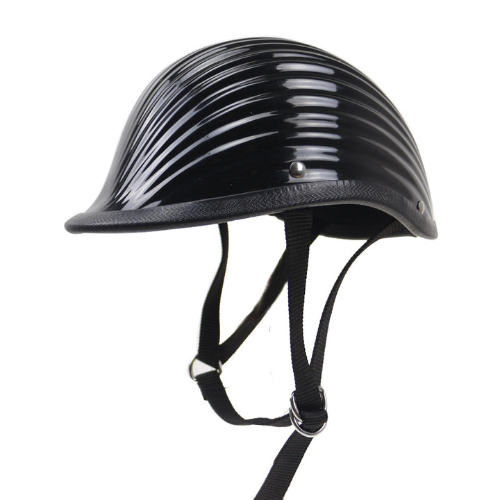 Klassischer gerippter Motorradhelm Skanto