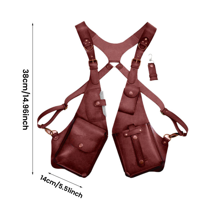 Skanto | Mittelalterliche Steampunk Retro Umhängetasche mit Riemen