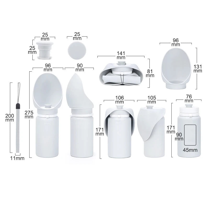 Skanto | 550ml Faltbare & auslaufsichere Haustier-Wasserflasche für unterwegs