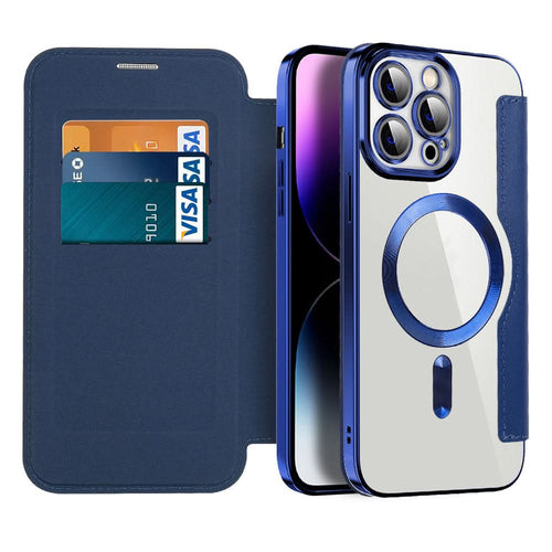Skanto | Magnetische Leder-Klapphülle für iPhone 11–14 Serie
